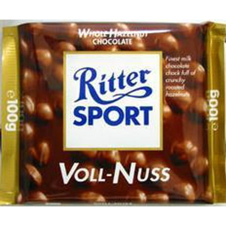 ritter whole chocolate sport milk 100g hazelnuts