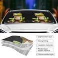thumbnail image 5 of KAKALAD Funny Frog 02 Universal Windshield Car Sun Shades Accordion Folding Auto Aluminum Sunshade 51"x 27.5", 5 of 9