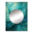 thumbnail image 2 of Designart "Turquoise Calm V" Abstract Landscape Mirror Wall Decor - Modern Teal Landscapes Large Mirror Wall Decor For Bedroom - 32" x 24" Inch, 2 of 5