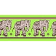 thumbnail image 2 of IBA Indianbeautifulart Green Tribal Elephant Animal Ribbon&nbsp;Trim&nbsp;Tape Fabric Laces For Crafts Printed Velvet&nbsp;Trim&nbsp;9 Yards Sewing Accessories 3 Inches, 2 of 2