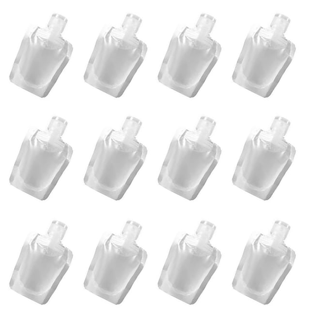 Vogacara Bolsas de embalaje de 12 piezas, recargables, reutilizables, a prueba de fugas, pequeña bolsa de pie, 30/50/100ml, bolsa de subembalaje, Maquillaje Facial Tipo4 Vogacara CE007440-04