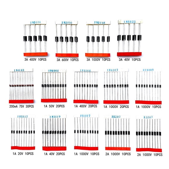 200x Fast Switching Schottky Diode Assorted Kit 1N4001 1N4004 1N4007 1N5408