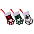 thumbnail image 2 of GOOHOCHY - Juego de 3 calcetines navideños decorativos con forma de garra de gato, bolsa de regalo, decoración para colgar en el árbol de Navidad, 2 of 8