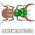 thumbnail image 2 of CafePress - Plays With Beetles 2 - Cute Infant Baby Football Bodysuit, 2 of 3