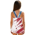 thumbnail image 2 of Tutolipy Star Stripes Girls’ Swimwear One Piece, Cross Shoulder Strap Design Bathing Suit, Comes with Lining for Beach, Size 8-9 Years, 2 of 8
