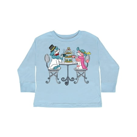 

Inktastic Colorful French Poodles With Tea Gift Toddler Boy or Toddler Girl Long Sleeve T-Shirt