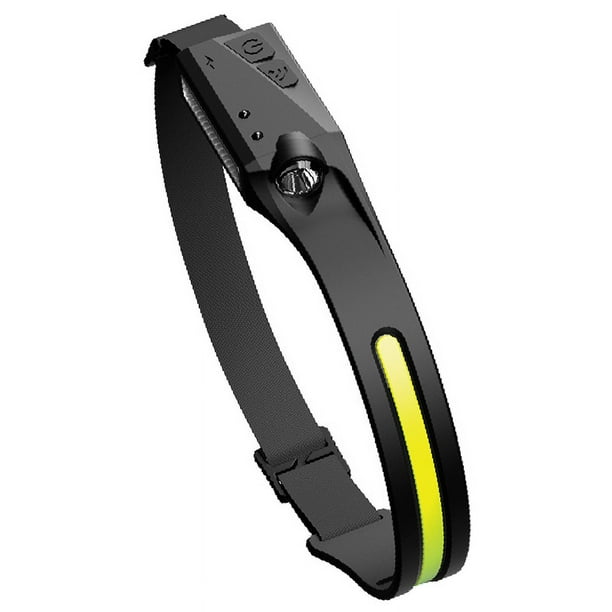 Linterna frontal LED recargable por USB con sensor de movimiento, linterna frontal LED COB para pesca al aire libre y carrera