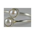 thumbnail image 3 of Navya Craft Freshwater Pearl 925 Sterling Silver Handmade Statement Women Dual Pearl Ring, Pearl Jewelry Size 5.0, 3 of 4