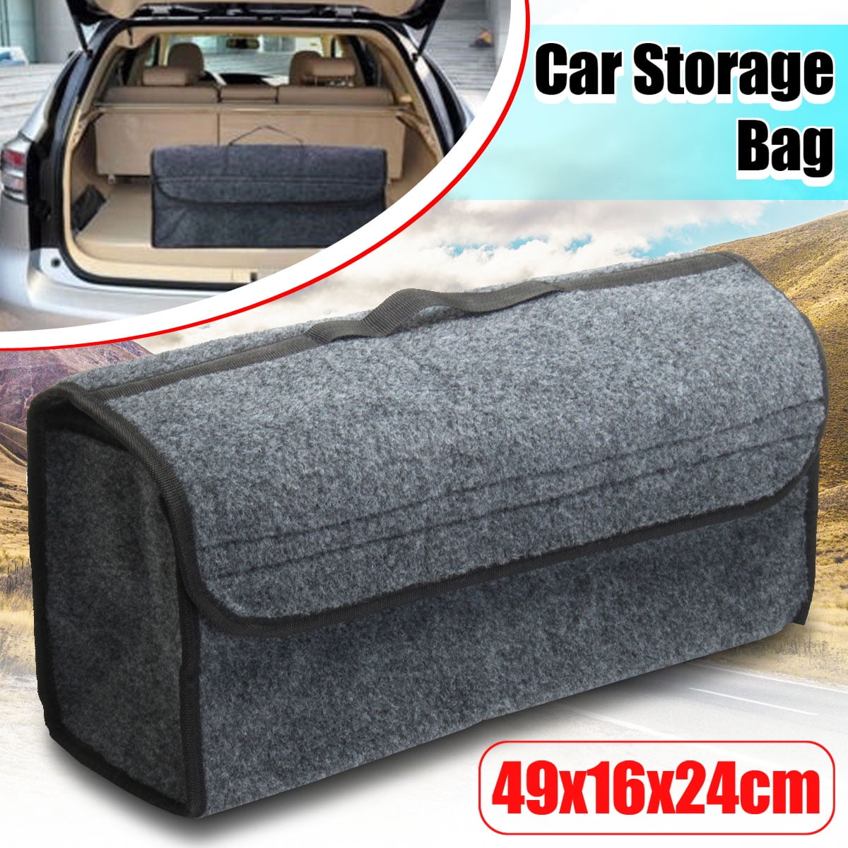 Collapsible Car Seat Back Rear Travel Storage Organizer Holder Interior Bag