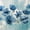 Springing Up Blue, variant on Elephant Stock Abstract Balance Vi Blue Wall Art - Horizontal Multi Panel Canvas - Living Room Wall Decor - Abstract Multi Panel - Gray And Teal Decor By Lisa Audit - 23" x 14"