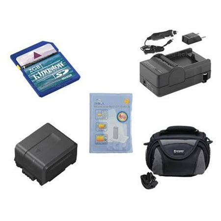- Panasonic HDC-TM15 Camcorder Accessory Kit includes: SDVWVBG130 Battery, SDM-130 Charger, KSD2GB Memory Card, ZELCKSG Care & Cleaning, SDC-26 Case
