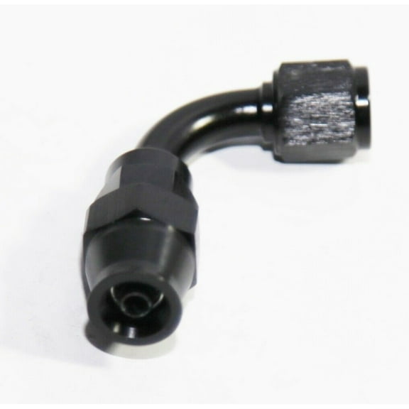 BLACK AN4 4AN AN-4 90 Degree Swivel Reusable PTFE Hose End Fitting Adapter BLACK AN4 4AN AN-4 90 Degree Swivel Reusable PTFE Hose End Fitting Adapter