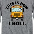 thumbnail image 3 of Peanuts - This Is How I Roll - Toddler And Youth Long Sleeve Graphic T-Shirt, 3 of 6