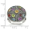 thumbnail image 2 of Sterling Silver With 14k Antiqued Multi Gemstone Ring - 2.04 cwt - Size 7 - Measures 3mm Wide, 2 of 2