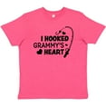 thumbnail image 3 of Inktastic I Hooked Grammy's Heart with Fishing Rod Youth T-Shirt, 3 of 5