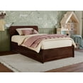 thumbnail image 3 of AFI Capri Twin Solid Wood Platform Bed with Panel Footboard and Twin Trundle, Walnut, 3 of 16