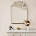 thumbnail image 5 of ANDY STAR 20 x 30 Inch Arched Wall Mounted Mirror with Steel Frame, Black, 5 of 9