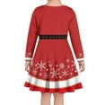 thumbnail image 4 of LUOGENLI Girls Dresses 5T Formal Kids Toddler Girls Christmas Trees Deer Print Christmas Long Sleeve Party Princess Dress Baby Girls' Dresses 3-6 Months Summer Dresses for Girls Red 3-4 Years, 4 of 5
