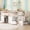 Cream White-Twin, variant on Leumius Twin Size Loft Bed with Storage Stairs and Storage Drawers,Solid Wood Bed Frame with Large Under-Bed Space,White