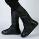 thumbnail image 4 of Botas de lluvia Plástico Impermeable Cubierta para zapatos altos Defensa contra la nieve Resistencia al deslizamiento Resistencia a la abrasión Cubierta para zapatos Tamaño XXL Negro, 4 of 5