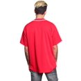 thumbnail image 4 of Victorious Men's Classic Baseball Jersey with Trim BJ42 - RED - 3X-Large, 4 of 5