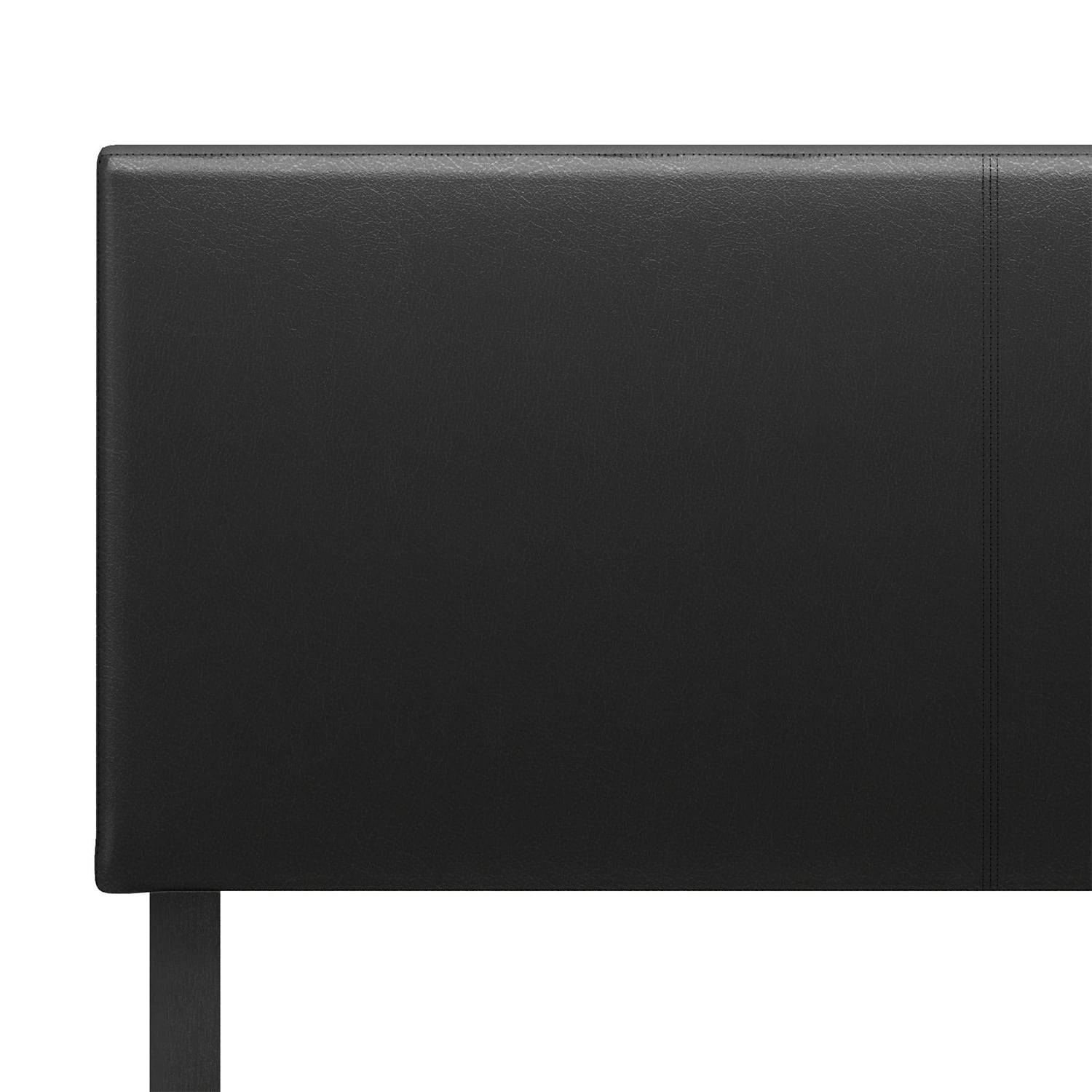 Furinno Pessac Upholstered Bed Frame, Black PU Leather, Queen