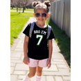 thumbnail image 2 of MAWOTEA Bro I'm 7 Birthday Letter Print Summer Graphic T-shirts for Outdoor Sports and Daily Wearing, Young Girls T-Shirts, Size from 3-13Y, 2 of 5