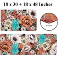 thumbnail image 4 of 2 Pieces Boho Floral Kitchen Rugs Non Slip Washable, Farmhouse Anti Fatigue Kitchen Mat Set of 2, Bohemian Colorful Flowers Kitchen Mats for Floor Comfort Mat Set, 18'''' x 30'''' + 18'''' x 48'''', 4 of 5