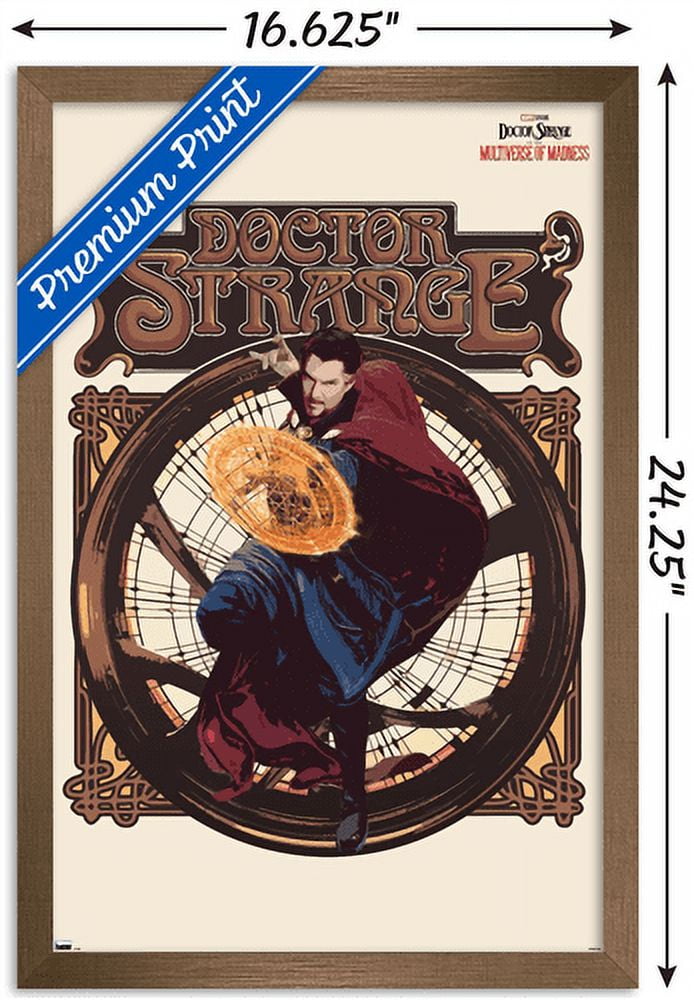 Marvel Doctor Strange in the Multiverse of Madness - Solo Wall Poster, 14.725" x 22.375", Framed