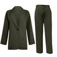 thumbnail image 4 of Women's Long Sleeve Blazer Set - Tailored Office Suit with Pockets, 4 of 6