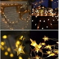 thumbnail image 4 of 9.8ft Star-Shaped String Lights, Bright & Flashing Energy Saving Fairy Lights with 20 LED, Outdoor Waterproof Star Lights, Battery Powered Fairy Light for Xmas Tree, Indoor Decor, Warm White, 4 of 6