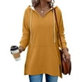 thumbnail image 2 of Oversized Half Zip Hoodies for Women, V Neck Womens Sweatshirts, Fall Pullover Winter Outfits, 2 of 7