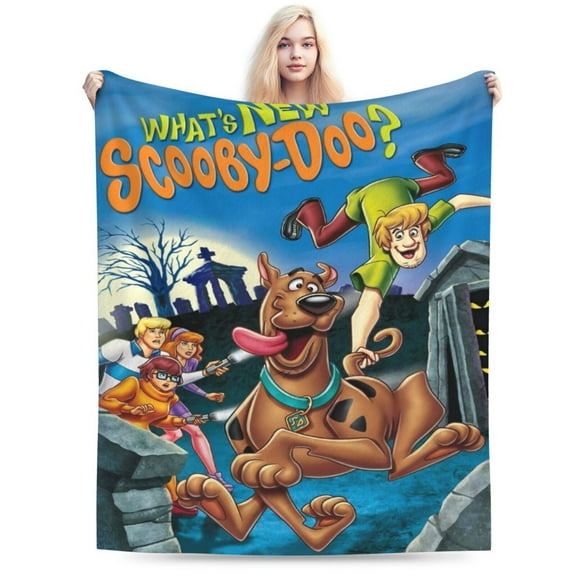 Scooby Doo Cartoon Blanket, Super Soft Large Fluffy Plush Throw Blanket for Boys Girls Young Adults, Cozy Warm Flannel Blanket for Living Room Couch Bed All Seasons