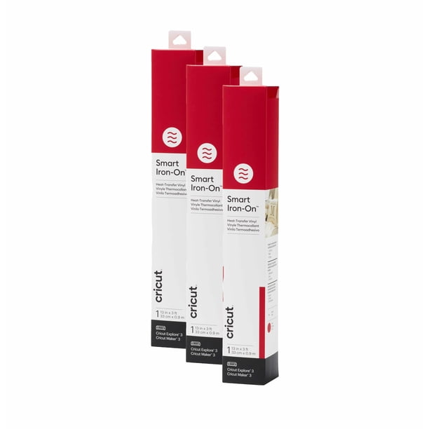 Vinilo de transferencia de calor Cricut Smart Iron on rojo, paquete de 3