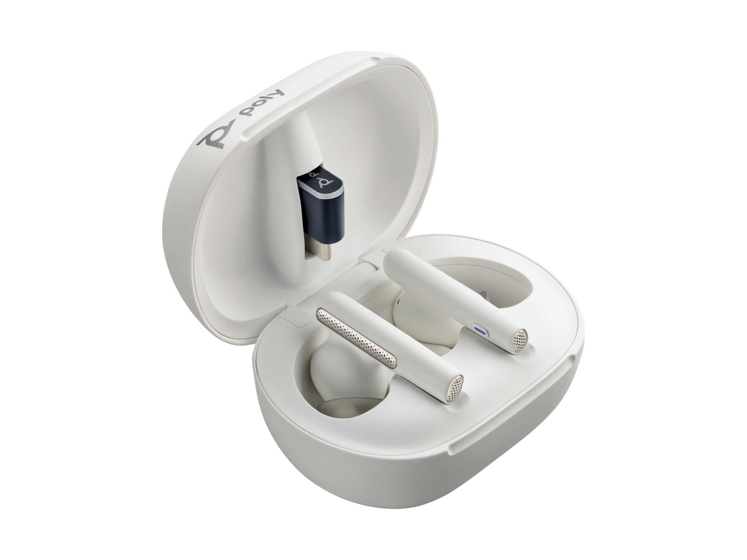 HP Poly Voyager 98.4 ft Free 60+ UC Earset Siri, Google Assistant Stereo True Wireless Bluetooth Model 7Y8G5AA