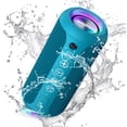 thumbnail image 1 of Ortizan Altavoces Bluetooth portátiles, altavoz inalámbrico impermeable IPX7 para exteriores con sonido estéreo fuerte de 24 W y Bluetooth 5.3, graves profundos, luces RGB, emparejamiento dual, tiempo, 1 of 5