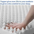 thumbnail image 4 of ONETAN ,1-Inch High Density Convoluted Eggshell Breathable Foam Topper, Add Comfort To Mattress. King, 4 of 5