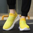 thumbnail image 7 of Men's Slip On Walking Shoes Breathable Knit Upper Thick Sole Sock Sneakers for Casual Daily Commute, 7 of 7