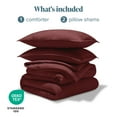 thumbnail image 4 of Bare Home Down Alternative Comforter Set - 3-Pieces - All Seasons - King, Heather Rose, 4 of 5