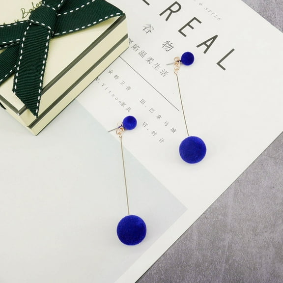 YSNOOWE 1 Pair Colored Dangle Earrings for Women in Dark Blue Alloy Material