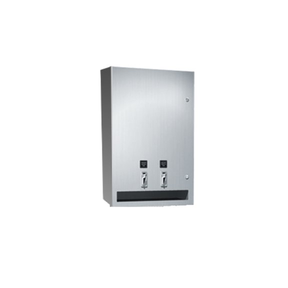 ASI-04684-9-50 - Sanitary Napkin and Tampon Dispenser - 50¢ Operation - Surface Mounted