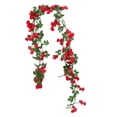 thumbnail image 3 of Flores Artificiales, Plantas Colgantes de Vid, Guirnalda de Rosas Artificiales de 1,8 M, Guirnalda Verde Decorativa para Arreglo de Chimenea en, 3 of 9
