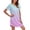Pink2, variant on ZDNIXIAN Women's Cotton Short Sleeve Nightgowns Loose Curved Hem Sleep Dress, Soft Casual Loungewear Nightdress for Indoor Daily Wear