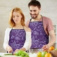 thumbnail image 5 of Purple Paisley Pattern Apron-Garden Aprons for Women with Pockets-Cotton Linen Waterproof Kitchen Cooking Gardening Aprons Adjustable for Kitchen,Cooking,BBQ and Salon 33x27 Inch, 5 of 7