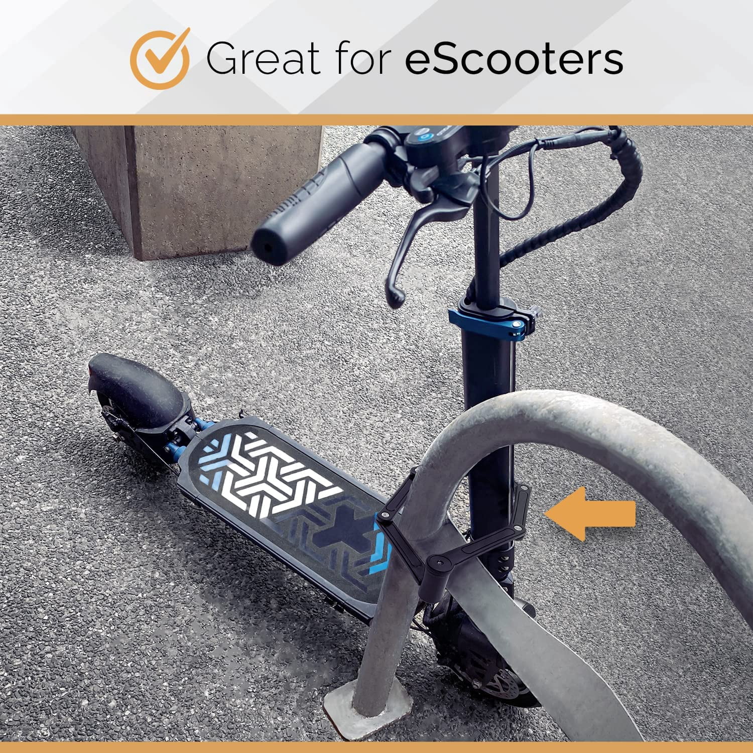 Via Velo 2-Pc Folding Bike Lock Set Lightweight Electric Bike Lock with Same Key System