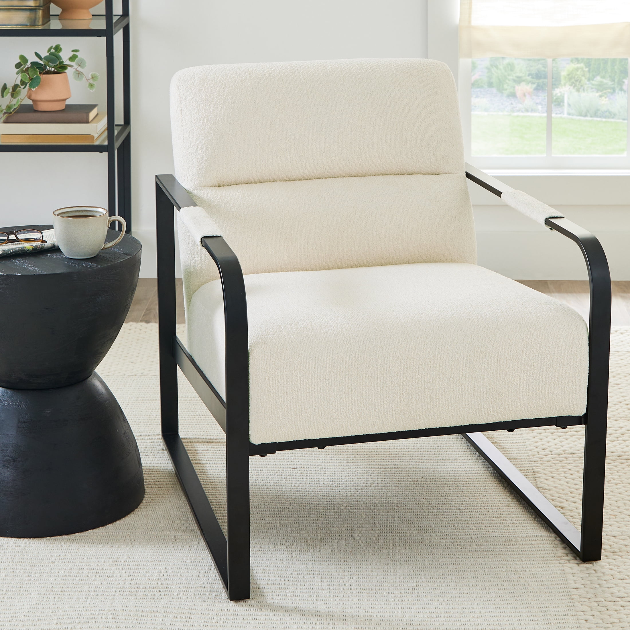 Better Homes & Gardens Wyatt Accent Chair, Ivory Bouclé