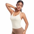 thumbnail image 4 of SKQIT Strappy Yoga Sports Bras for Women Padded Criss-Cross Back Tank Tops, 4 of 7