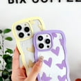 thumbnail image 3 of Cases for iPhone Xs Max Case Wave,Curly Frame Shape & Cute Aesthetic Pattern,Slim Soft TPU Shockproof Cover Case for Women Girls-Purple, 3 of 9