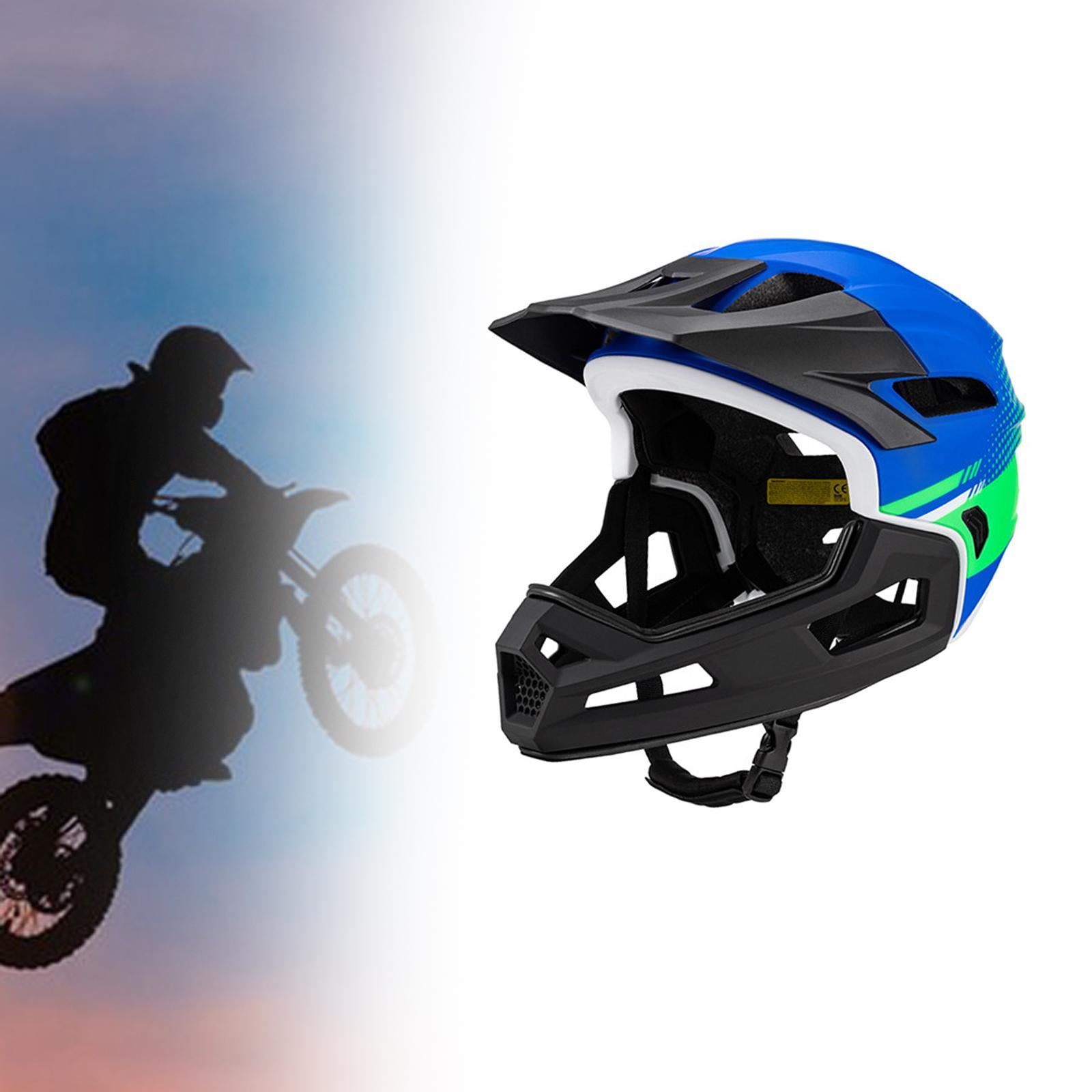funtasica Bike Full Face Cycling Equipment Protective Gear Removable Washable Lining for Women Men Outdoor Riding Blue Green