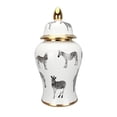 thumbnail image 1 of Toystoory Tarro de jengibre de cerámica moderno con arreglo de tarro de almacenamiento de porcelana con tapa Decoración del hogar Tipo 1, 1 of 1